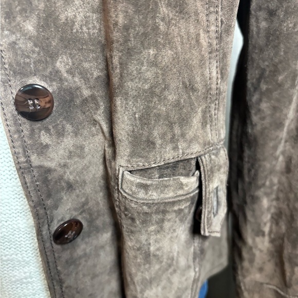 I. E. Relaxed Classic Brown Leather Suede Jacket - Picture 6 of 14